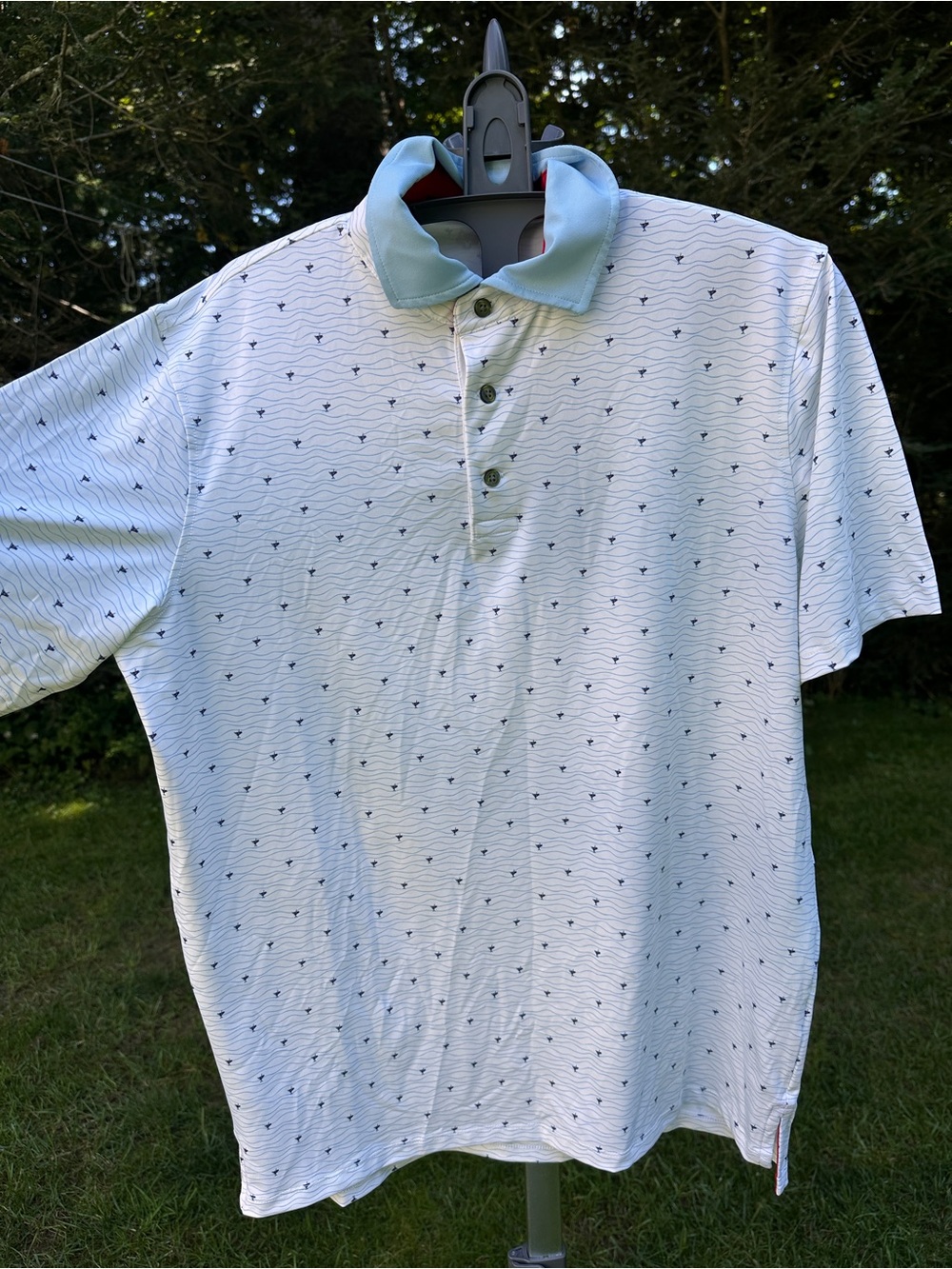 NWT Greyson By The Sea Custom Polo Men’s M Arctic Golf Print Performance Shirt